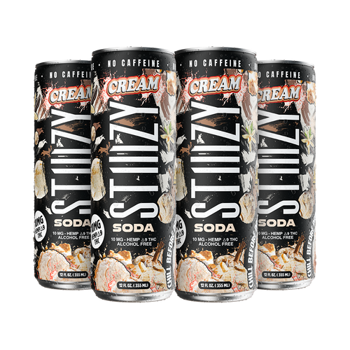STIIIZY Cream THC Soda 4-pack, 12 oz cans with 10mg hemp-derived Delta-9 THC
