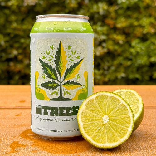 Little Trees Lime hemp-derived THC sparkling water 4-pack, 10mg Delta-9 per can