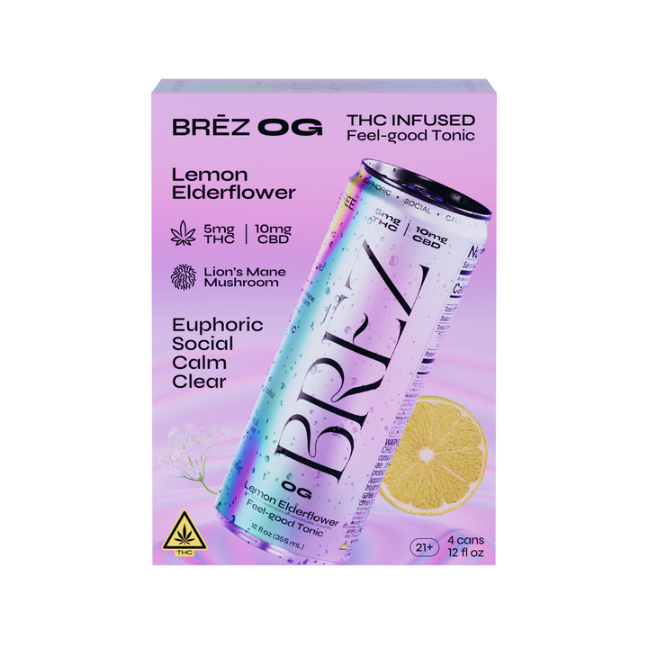Brez OG Social Tonic Lemon Elderflower 4-pack