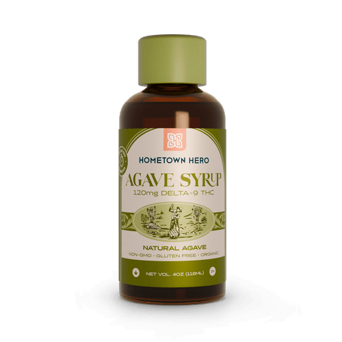 Hometown Hero Original Agave THC Syrup bottle, 120mg