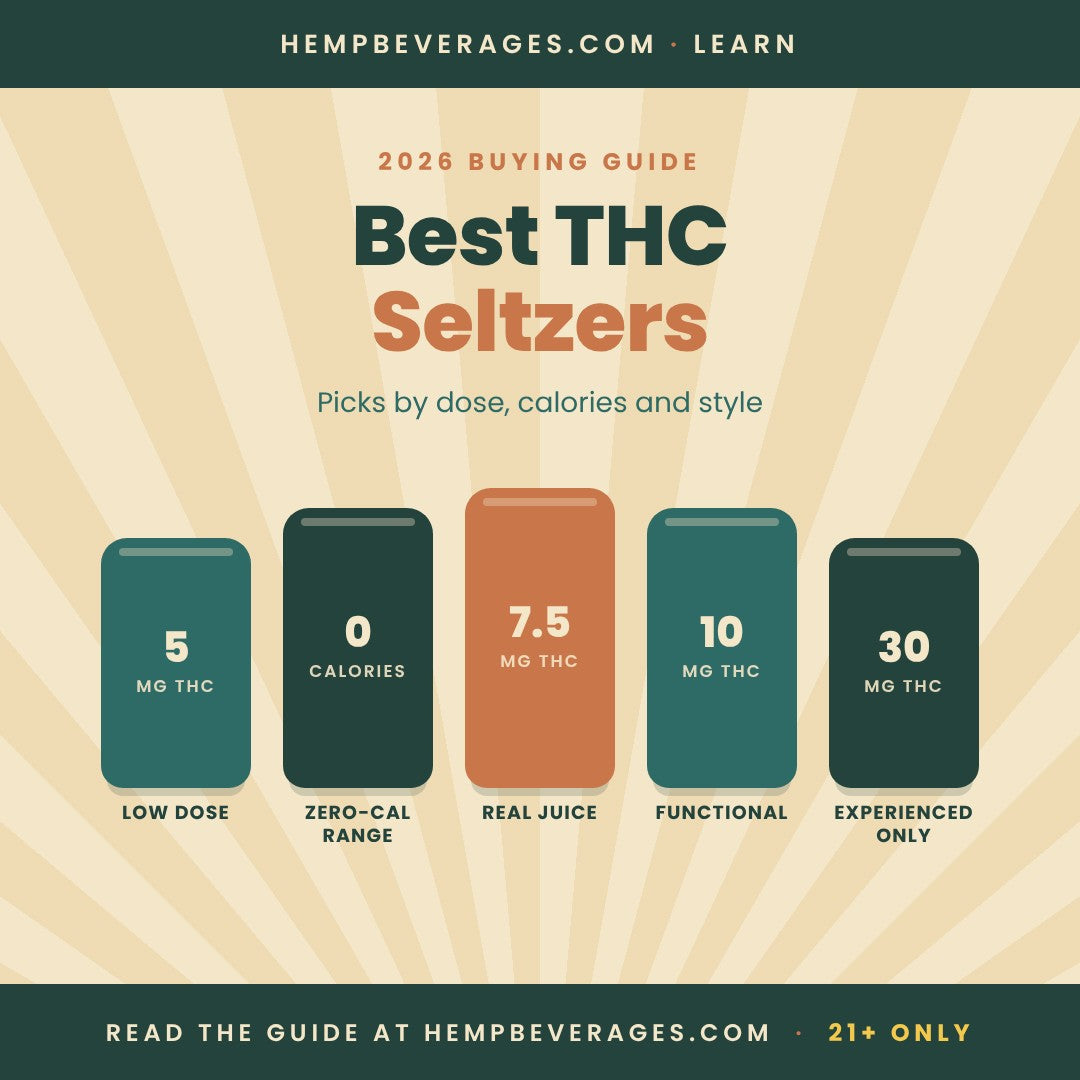Best THC Seltzers 2026 buying guide: picks by dose, calories and style