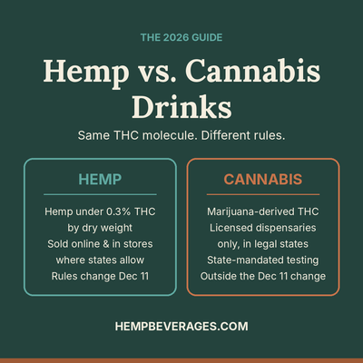 Hemp vs. Cannabis Drinks: What's the Difference, and Which States Sell Each? (2026)