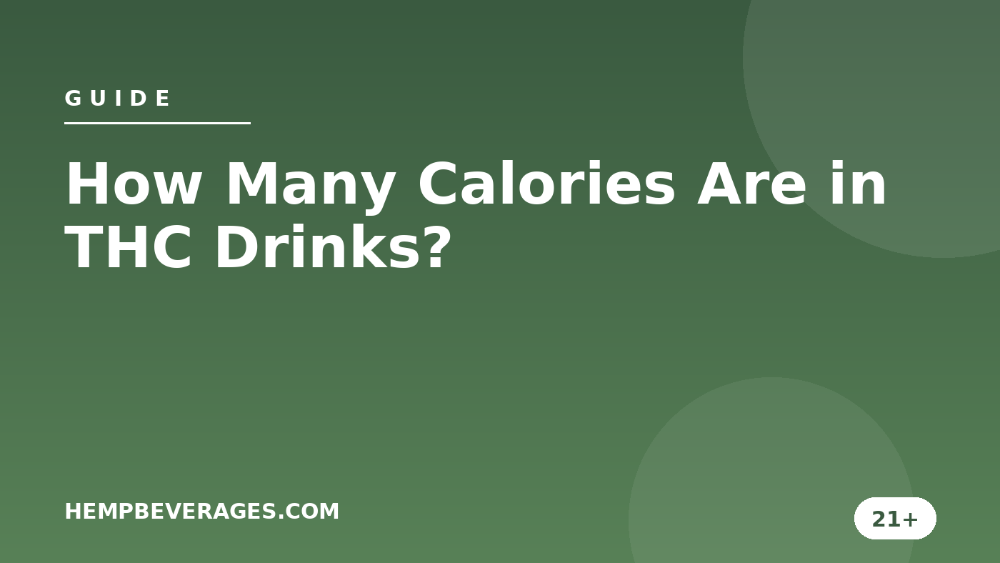 How Many Calories Are in THC Drinks? — HempBeverages.com