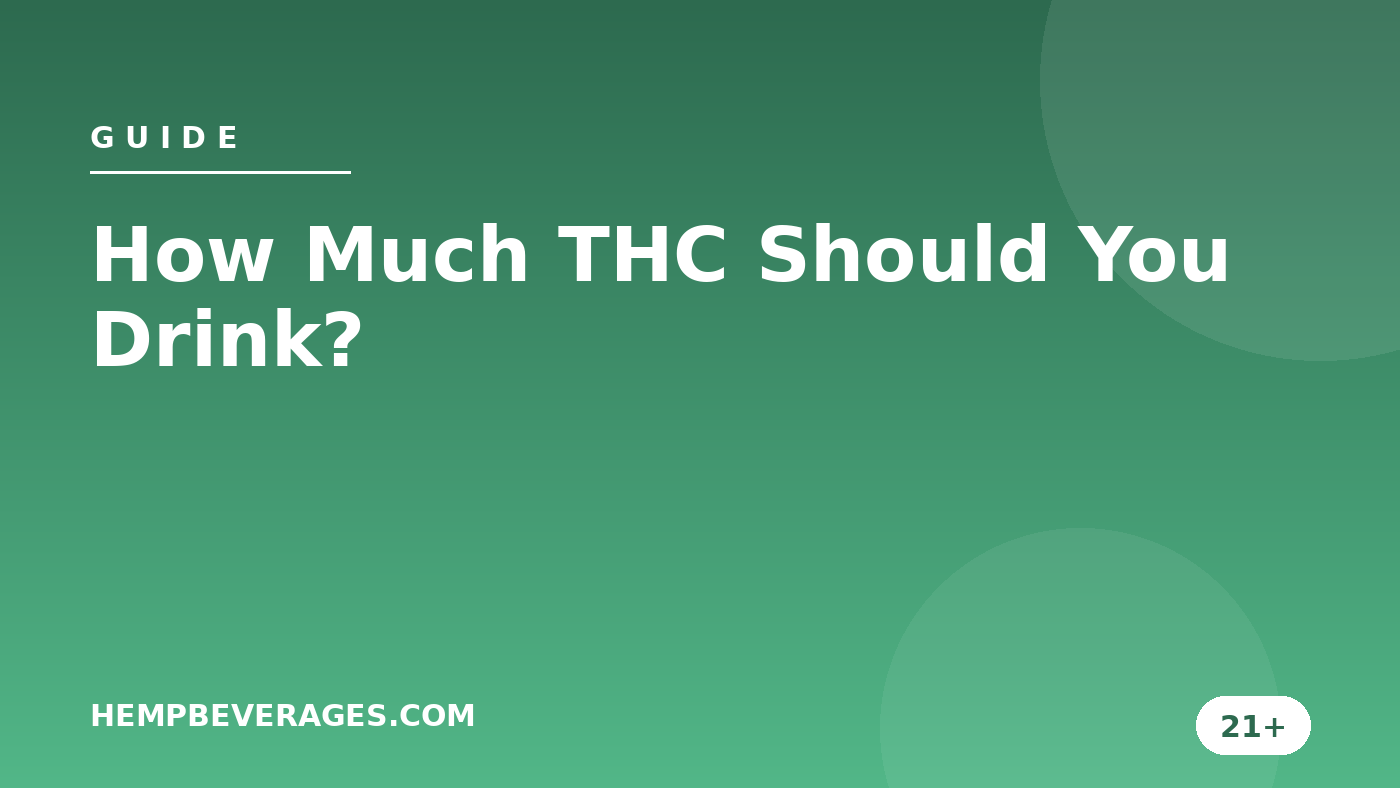 How Much THC Should You Drink? — HempBeverages.com