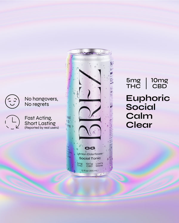Brez OG Social Tonic 12oz can — Lemon Elderflower