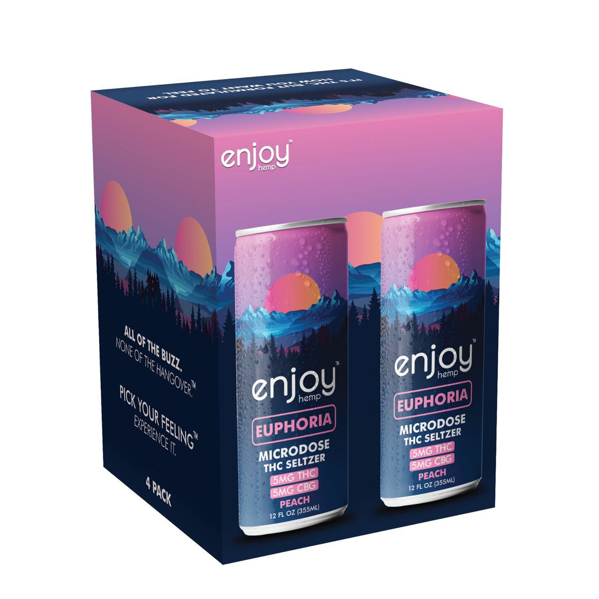 Enjoy Hemp 5mg THC + 5mg CBG Euphoria Seltzer — Peach
