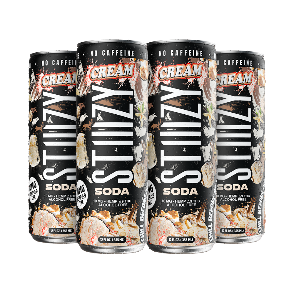STIIIZY Cream THC Soda 4-pack, 12 oz cans with 10mg hemp-derived Delta-9 THC