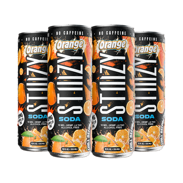 STIIIZY Orange THC Soda 4-pack, 12 oz cans with 10mg hemp-derived Delta-9 THC