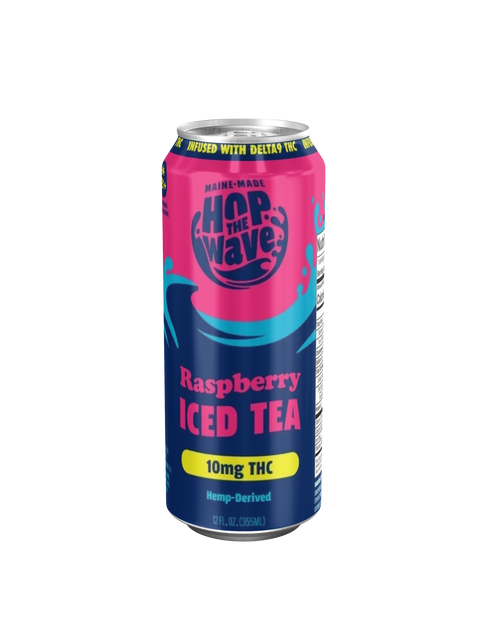 Hop the Wave Raspberry THC Iced Tea — 10mg THC per can