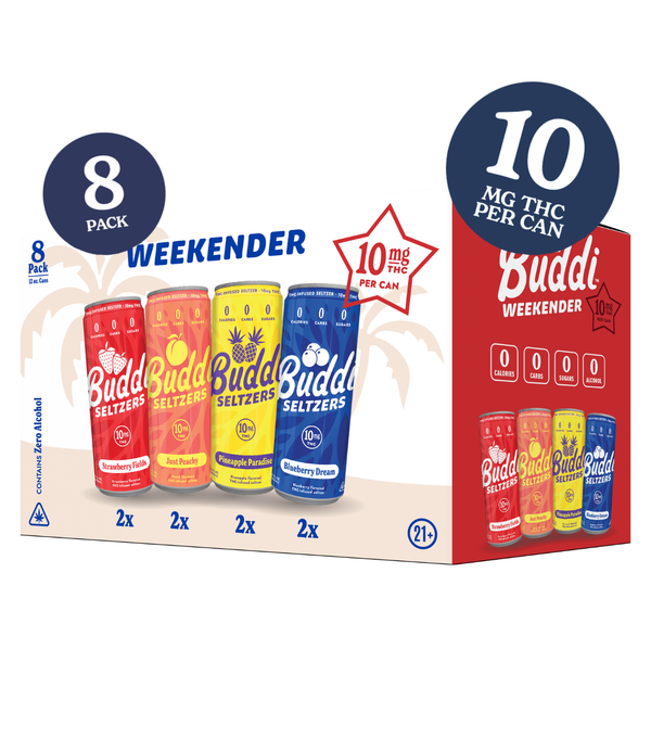 Buddi Weekend Variety Pack 10mg THC Seltzer 8-pack