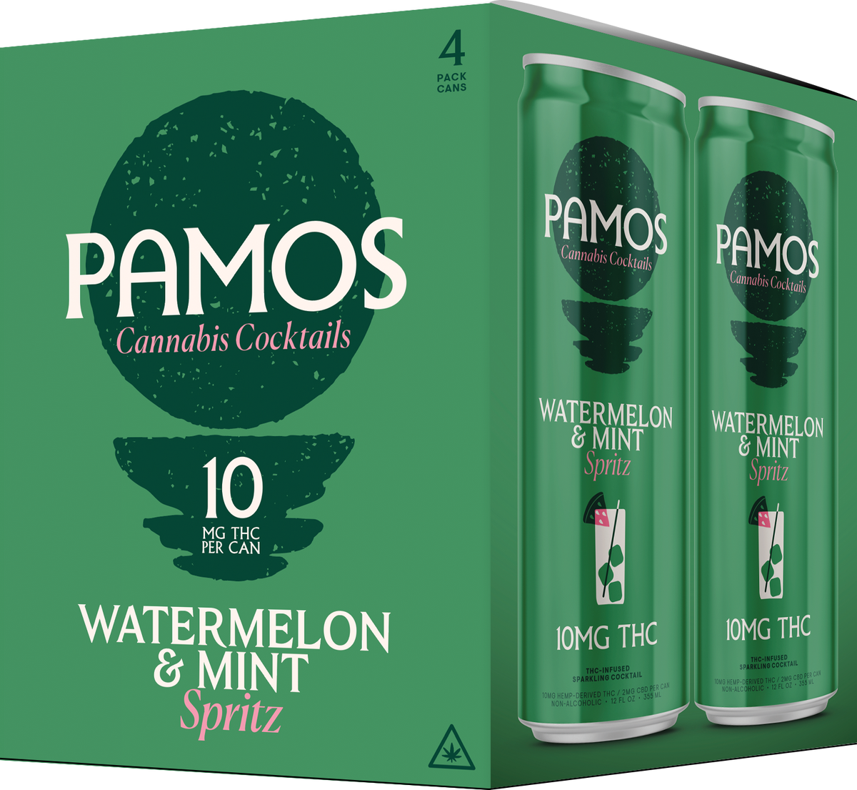 Pamos Watermelon Mint Spritz 10mg 4-pack