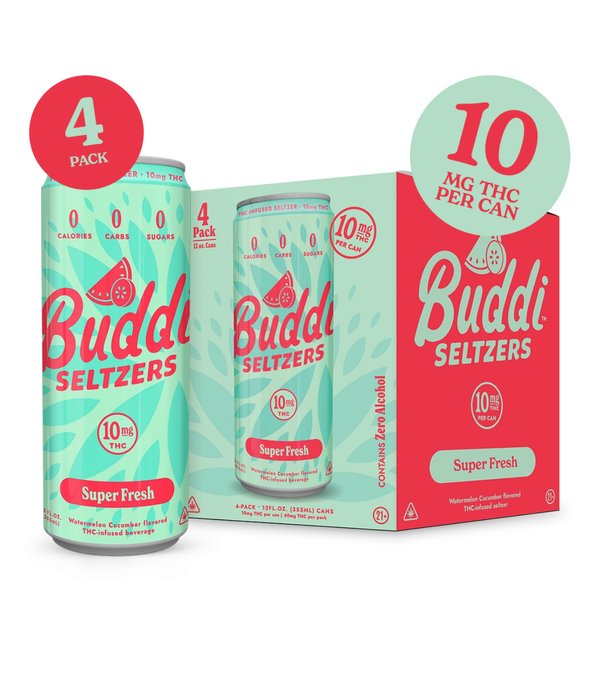 Buddi Super Fresh 10mg THC Seltzer 4-pack