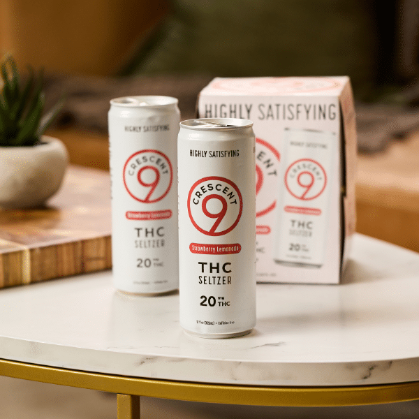 Crescent Canna Strawberry Lemonade 20mg THC seltzer can