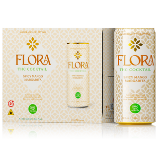 FLORA 5mg Cóctel — Margarita picante de mango (caja de 24 latas)