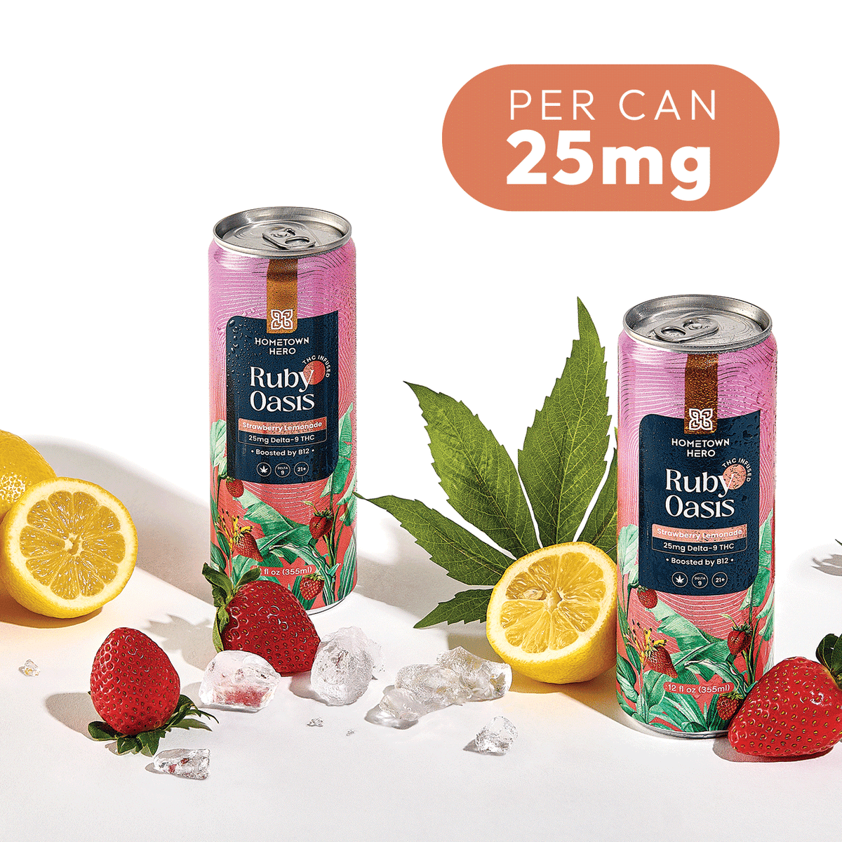 25mg of THC per can infographic