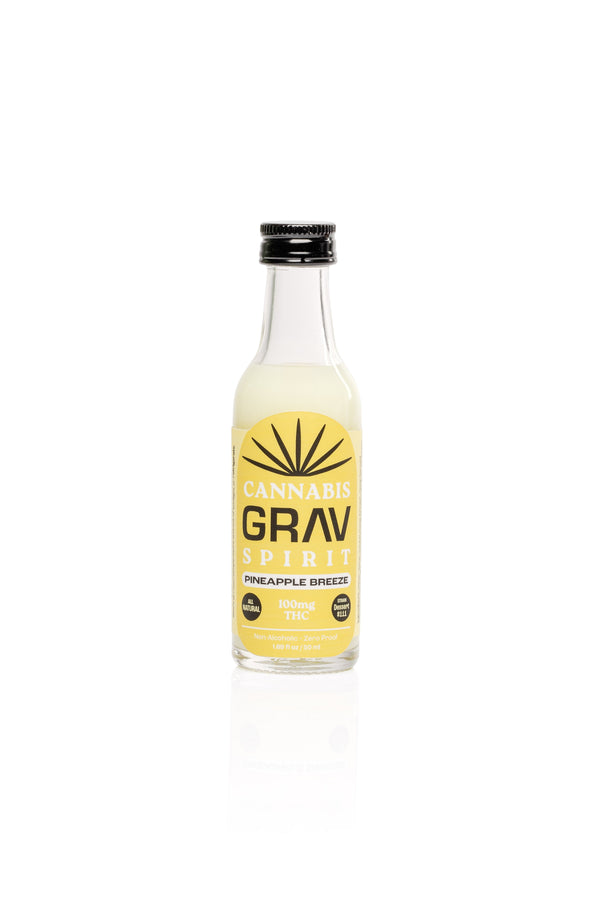 GRAV Cannabis Spirit 100mg Pineapple Breeze 50mL bottle
