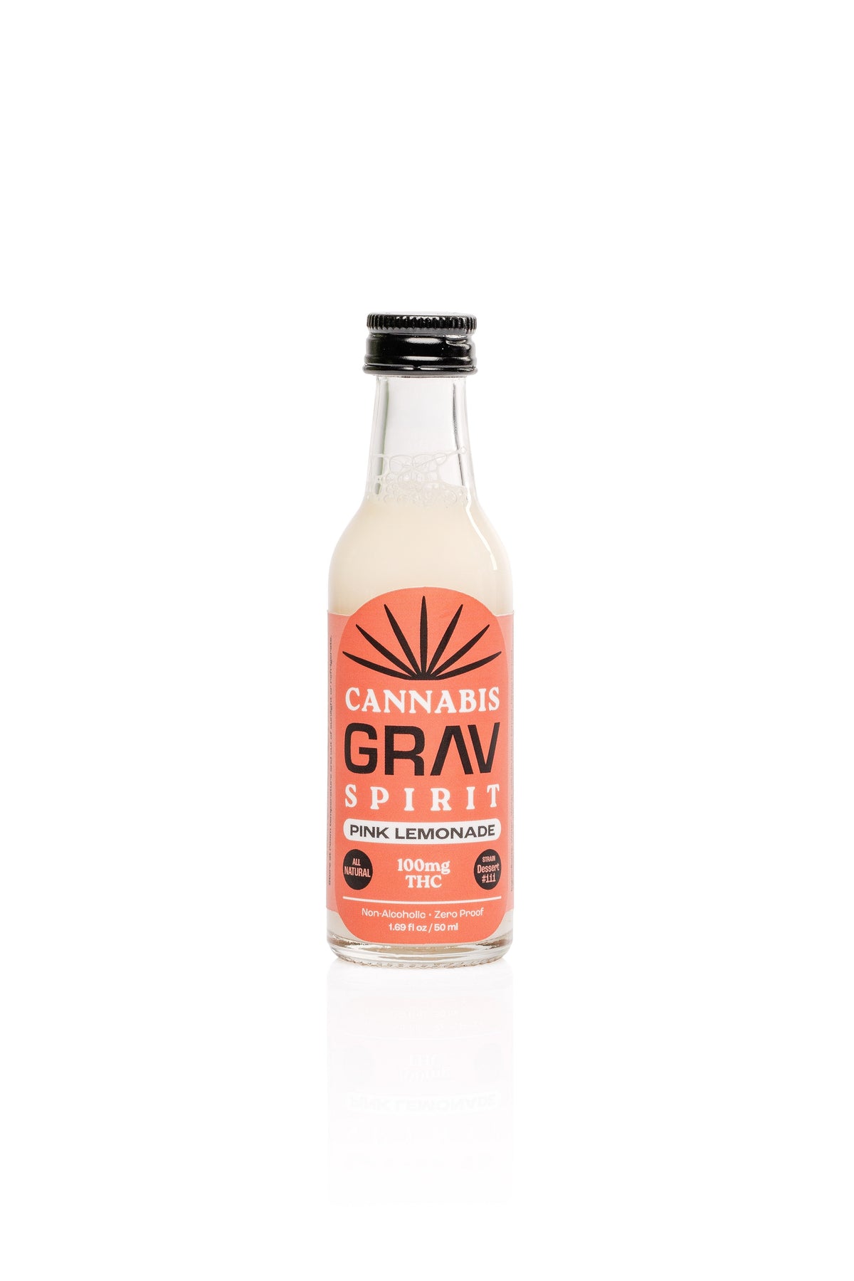 GRAV Cannabis Spirit 100mg Pink Lemonade 50mL bottle