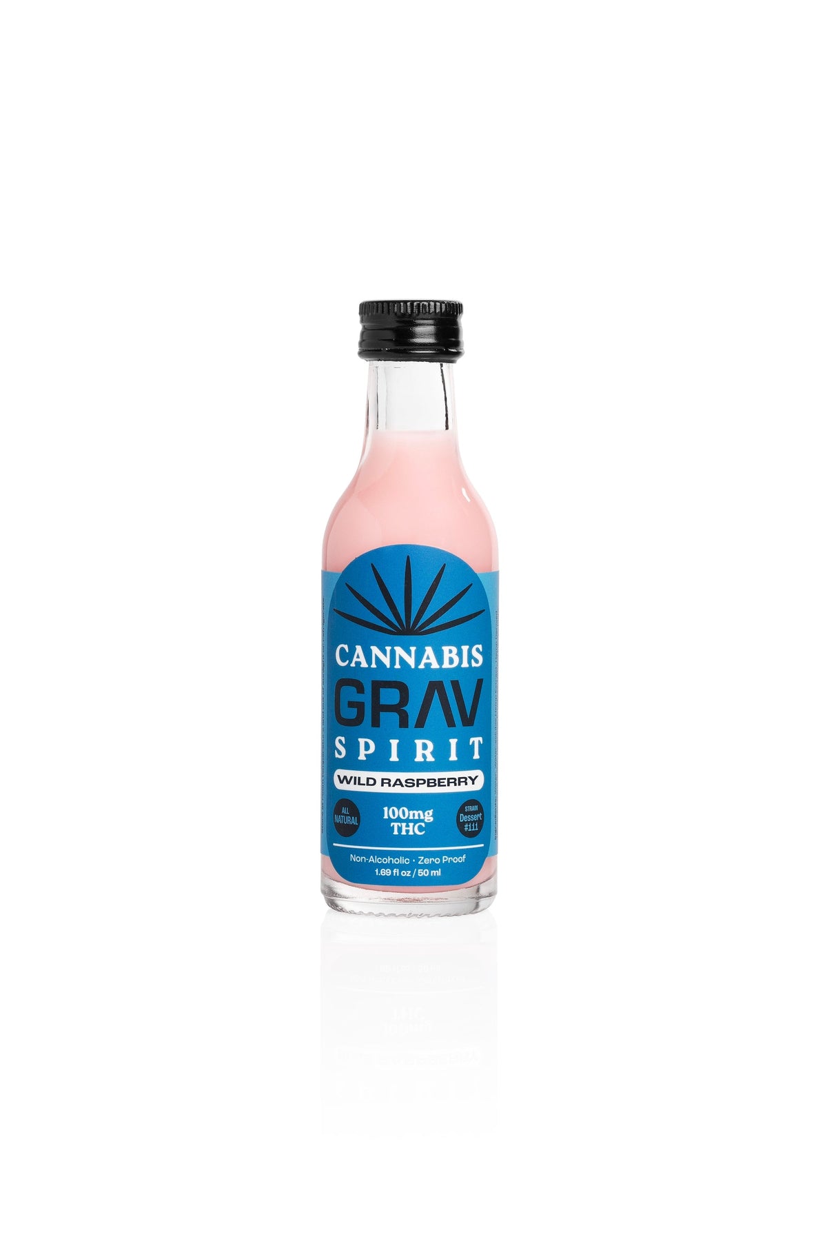 GRAV Cannabis Spirit 100mg Blue Raspberry 50mL bottle