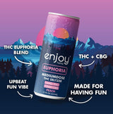 Enjoy Hemp 10mg THC + 10mg CBG Euphoria Seltzer — Peach