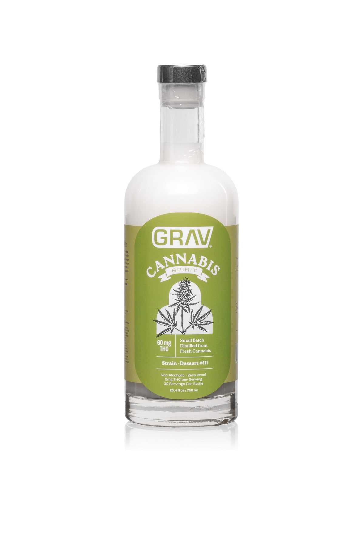 GRAV Cannabis Spirit 60mg Green Label 750mL bottle