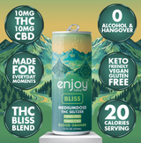 Enjoy Hemp 10mg THC + 10mg CBD Bliss Seltzer — Blood Orange