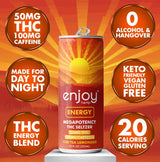 Enjoy Hemp 50mg THC + 100mg Caffeine Energy Seltzer — Iced Tea Lemonade