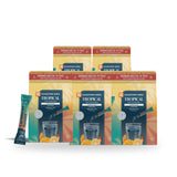Five bags of Hometown Hero Caribbean Sunset THC drink mix