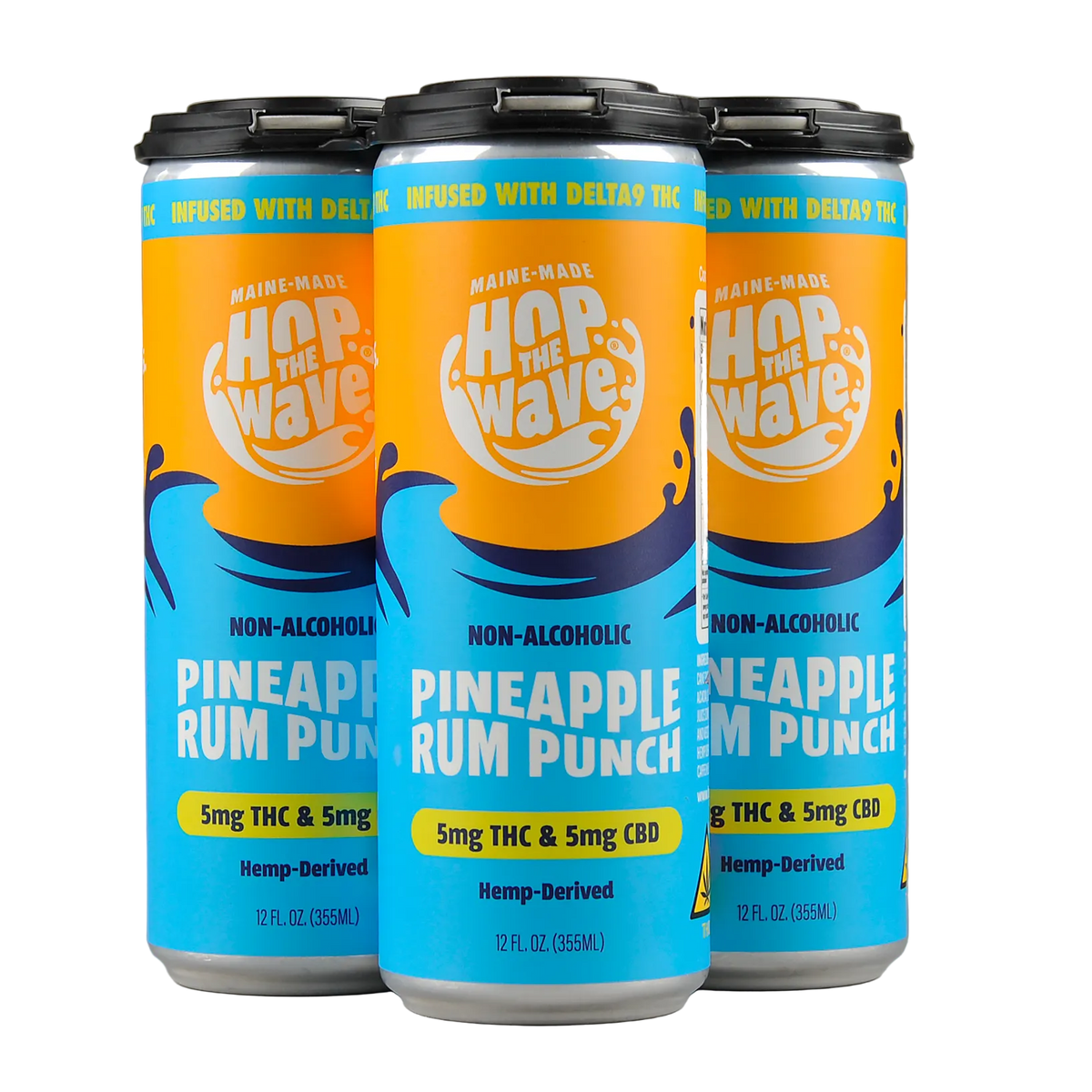 Hop the Wave Pineapple THC Rum Punch — 10mg Hemp THC Mocktail