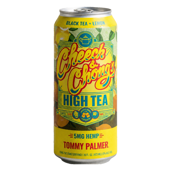 Cheech & Chong High Tea Tommy Palmer THC Iced Tea 4-pack, 16 fl oz (475 mL) cans with 5mg hemp-derived Delta-9 THC