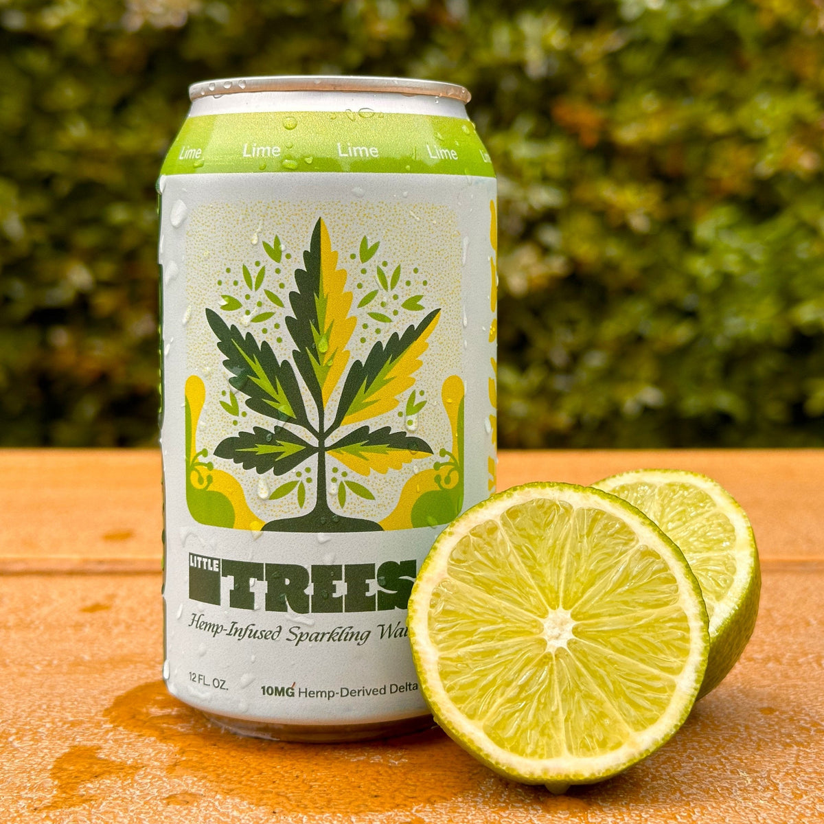 Little Trees Lime hemp-derived THC sparkling water 4-pack, 10mg Delta-9 per can