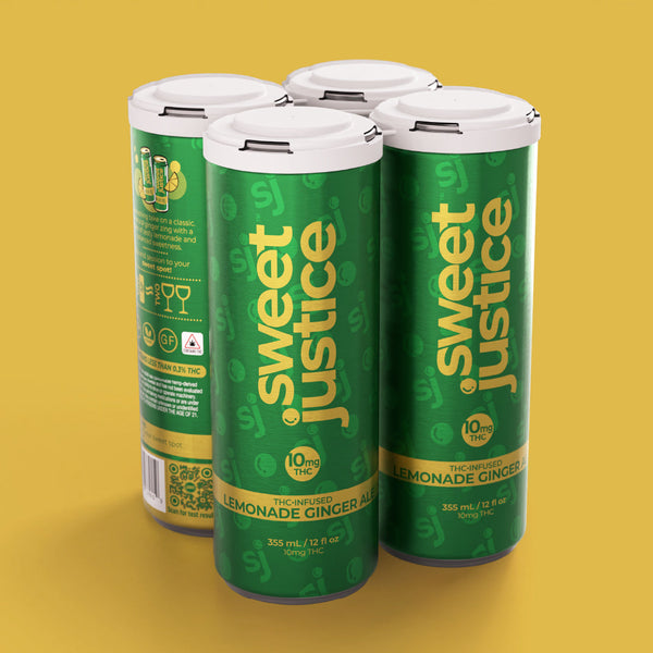 Sweet Justice Lemon Ginger Ale 5mg THC can