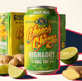 Cheech & Chong High & Dry Magic Mule THC Seltzer cans with fresh magic mule ingredients
