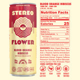 Stereo Flower Blood Orange Hibiscus 10mg nutrition facts and ingredients label