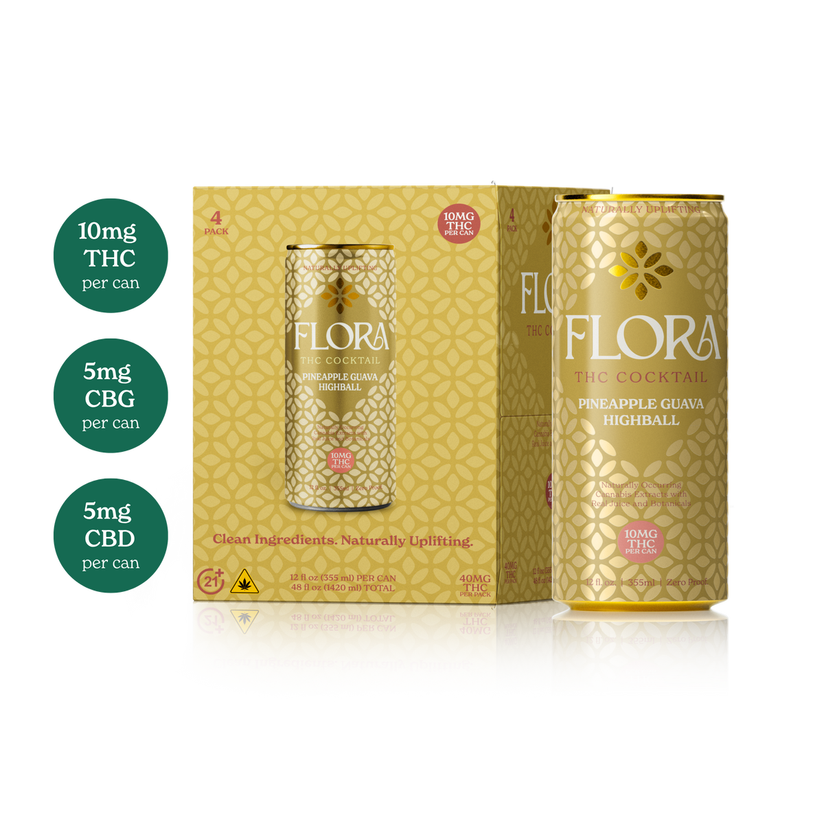 FLORA 10mg Pineapple Guava 4-pack