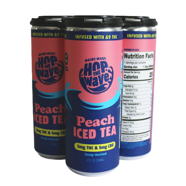Hop the Wave Peach THC Iced Tea