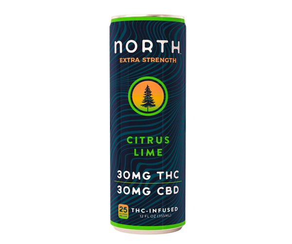 North Canna Extra Strength Citrus Lime — 30mg Hemp THC Seltzer