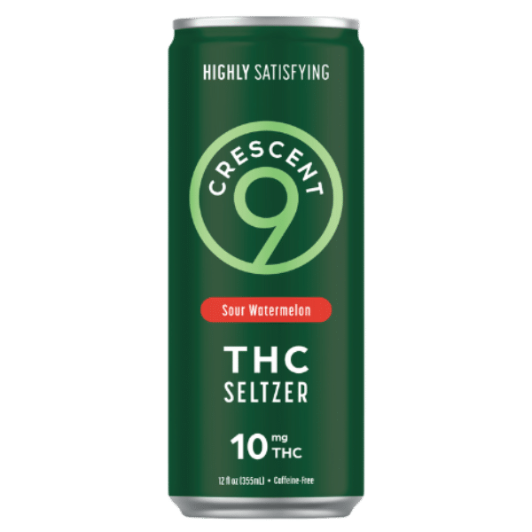Crescent Canna Crescent 9 Sour Watermelon 10mg THC seltzer can, 24-can case