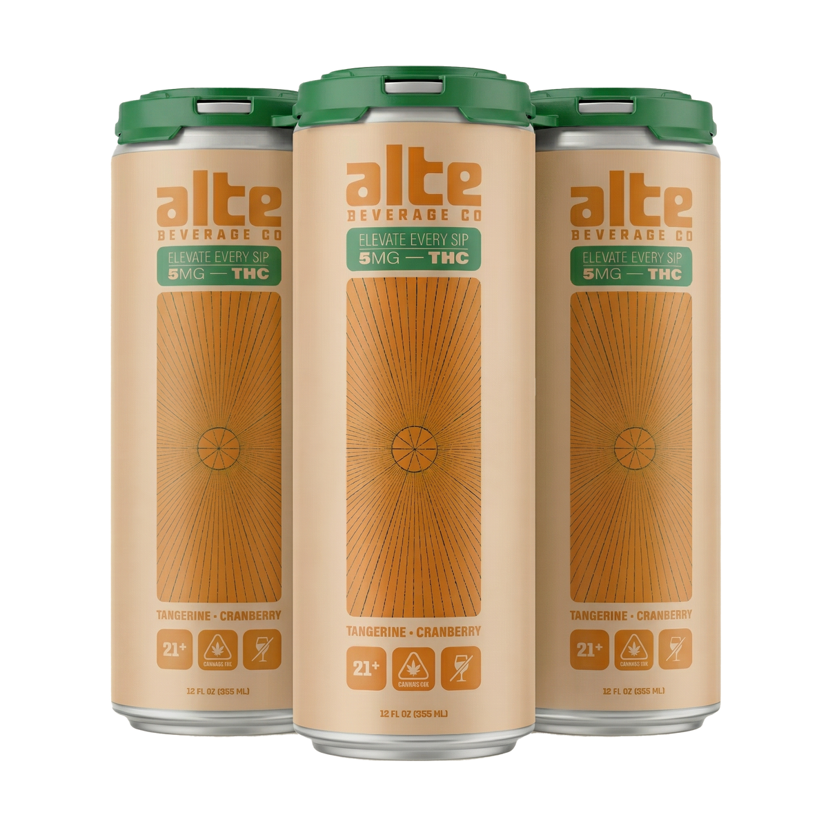 Alte Non-Dosed Tangerine Cranberry — Hemp Seltzer, 0mg THC