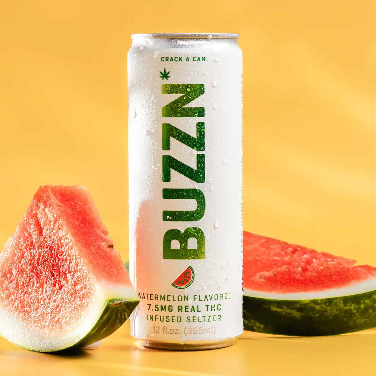 Buzzn Watermelon THC Seltzer — 7.5mg Hemp THC Seltzer