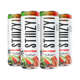 STIIIZY Watermelon Wave THC Seltzer 4-pack, 12 oz cans with 10mg hemp-derived Delta-9 THC
