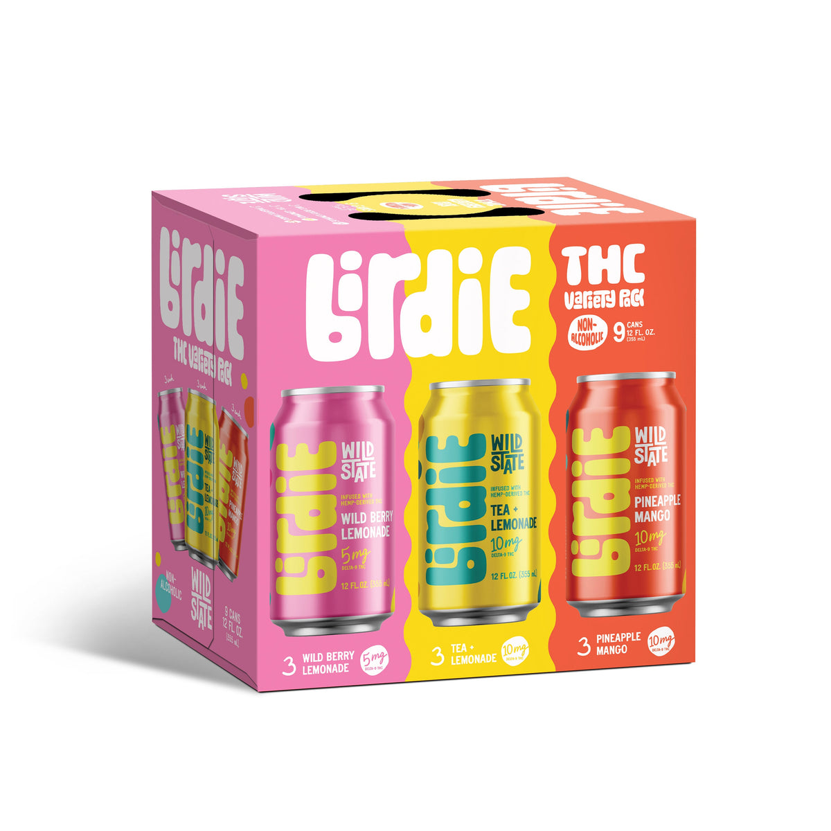 Birdie Variety 9-Pack — Wild Berry Lemonade, Tea Lemonade, Pineapple Mango