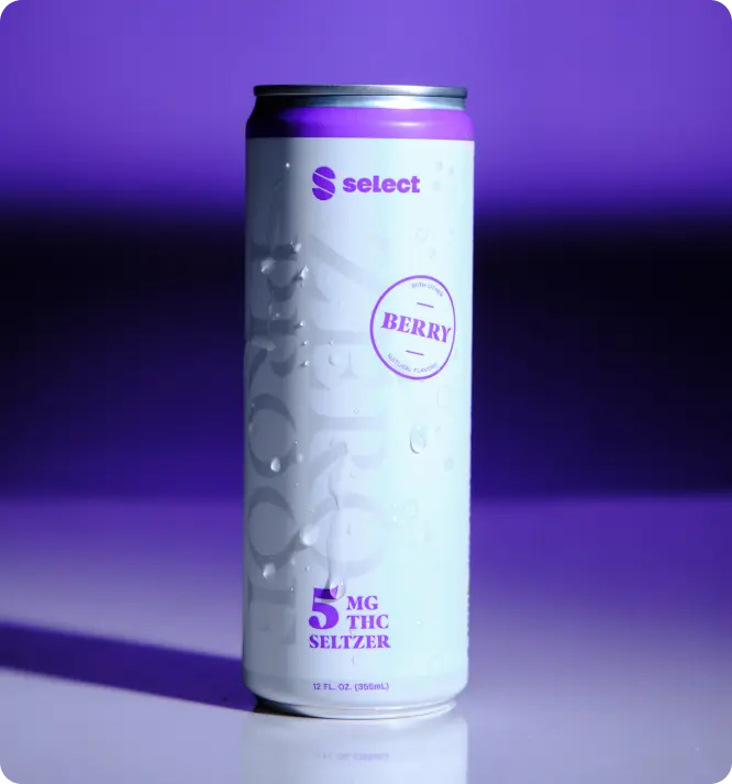 Select Zero Proof Berry THC seltzer 5mg can