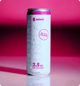 Select Zero Proof Black Cherry THC seltzer 2.5mg can