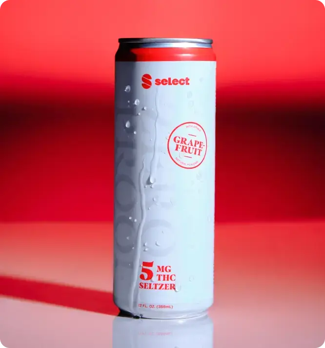 Select Zero Proof Grapefruit THC seltzer 5mg can