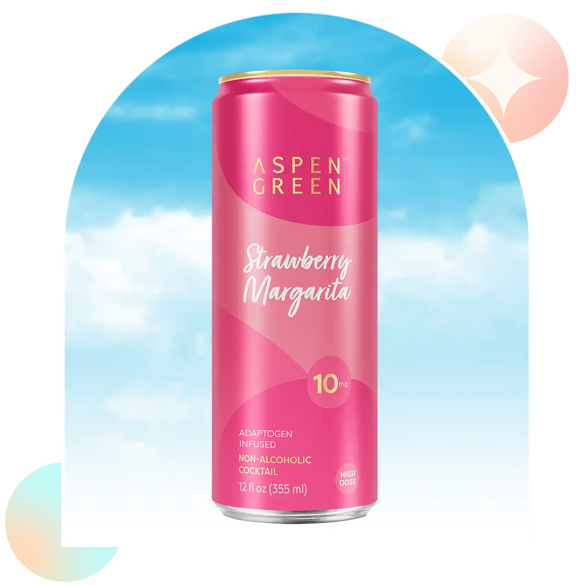 Aspen Green Strawberry Margarita — 10mg Hemp THC Cocktail