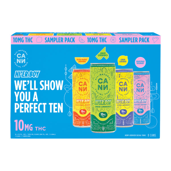 Cann HI'ER BOY 10mg THC variety pack carton