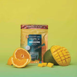 Caribbean Sunset THC drink mix poured into a glass
