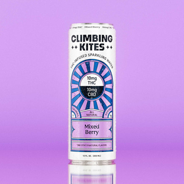 Climbing Kites Mixed Berry 10mg THC hemp-derived sparkling seltzer 16 oz can