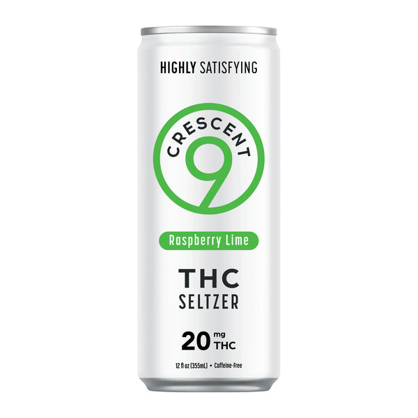 Crescent Canna Raspberry Lime 20mg THC seltzer can