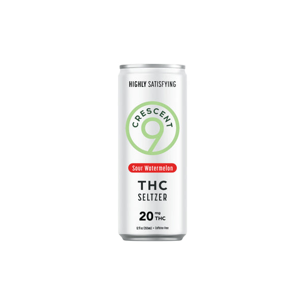 Crescent Canna Sour Watermelon 20mg THC seltzer can